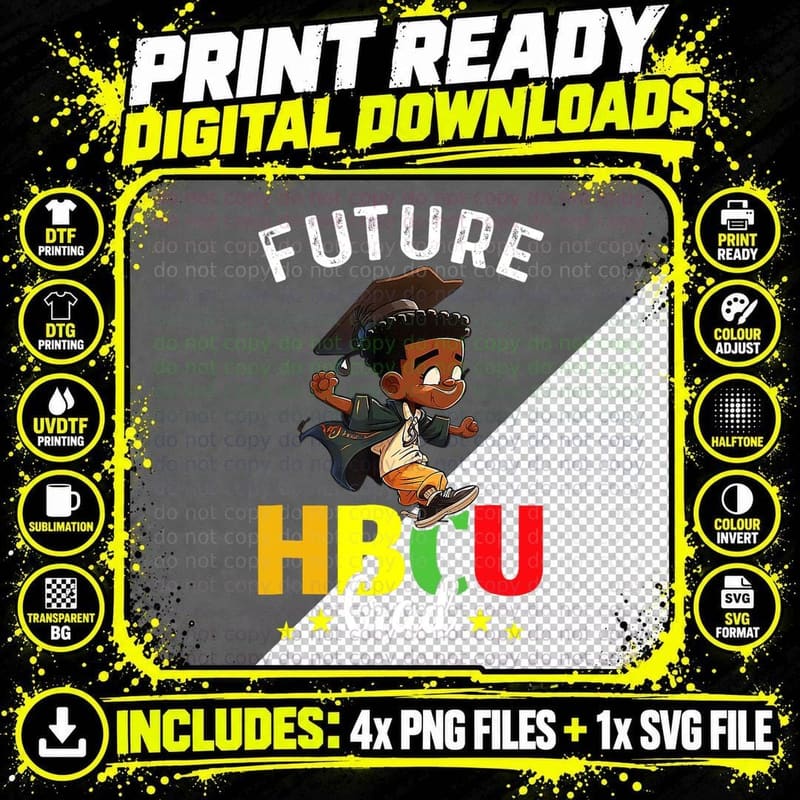 Future Hbcu Grad Boy Graduation Hbcu Future College Png SVG Digital Bundle