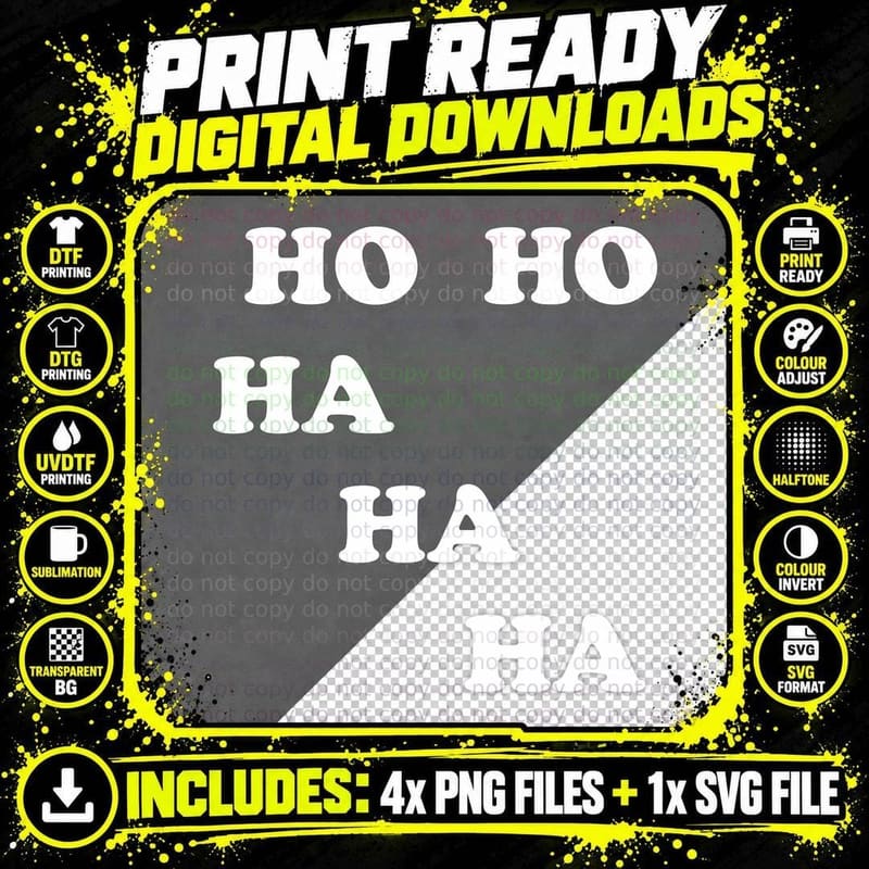 Ho Ho Ha Ha Ha Laughter Yoga Tee Shirt Students Teachers Png SVG Digital Bundle