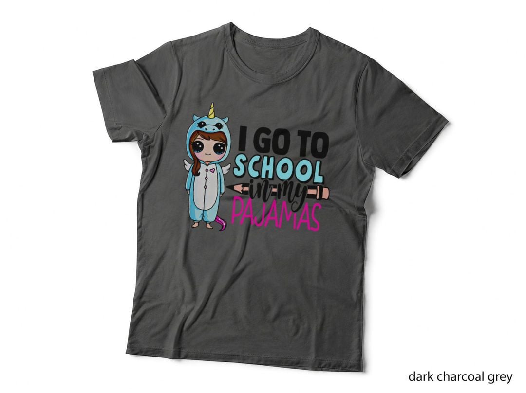 Homeschool Life, I Go to School in My Unicorn Pajamas T-Shirt