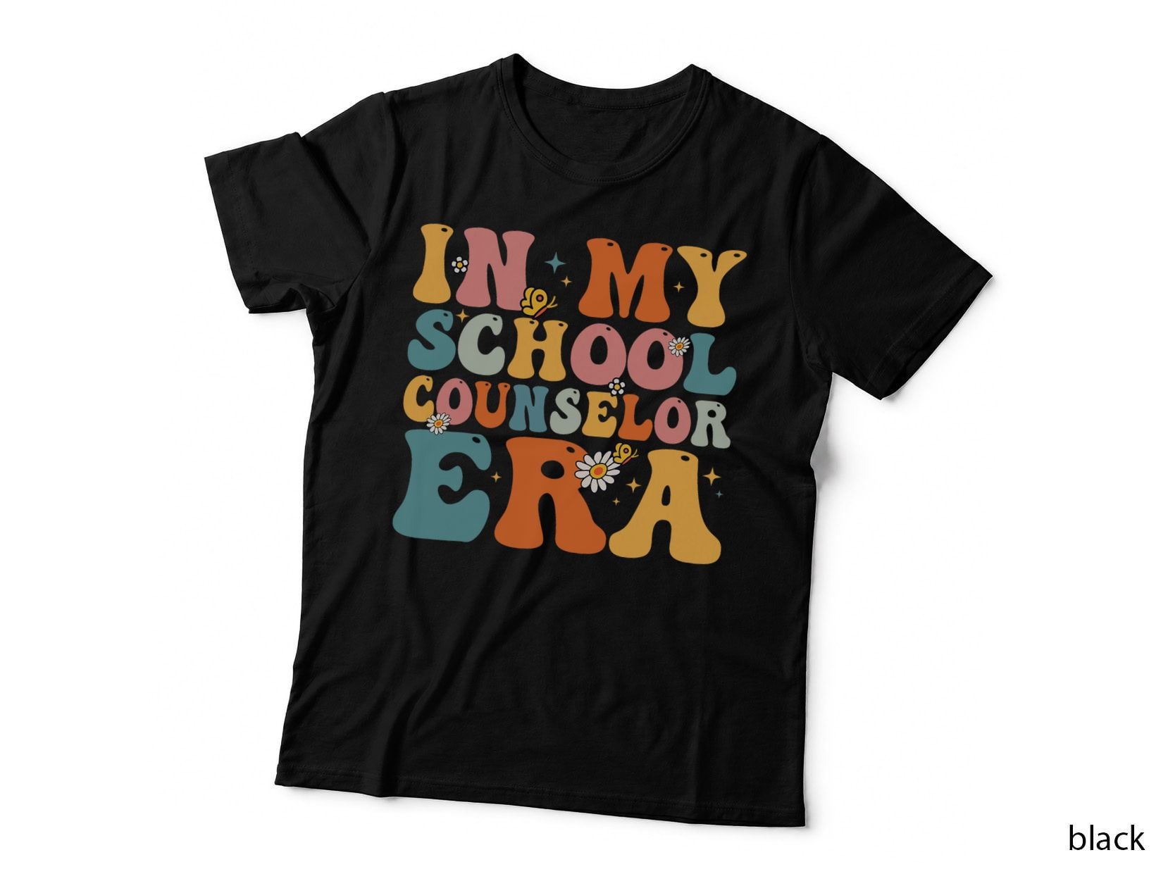 In My School Counselor Era Back to School Groovy First Day T-Shirt