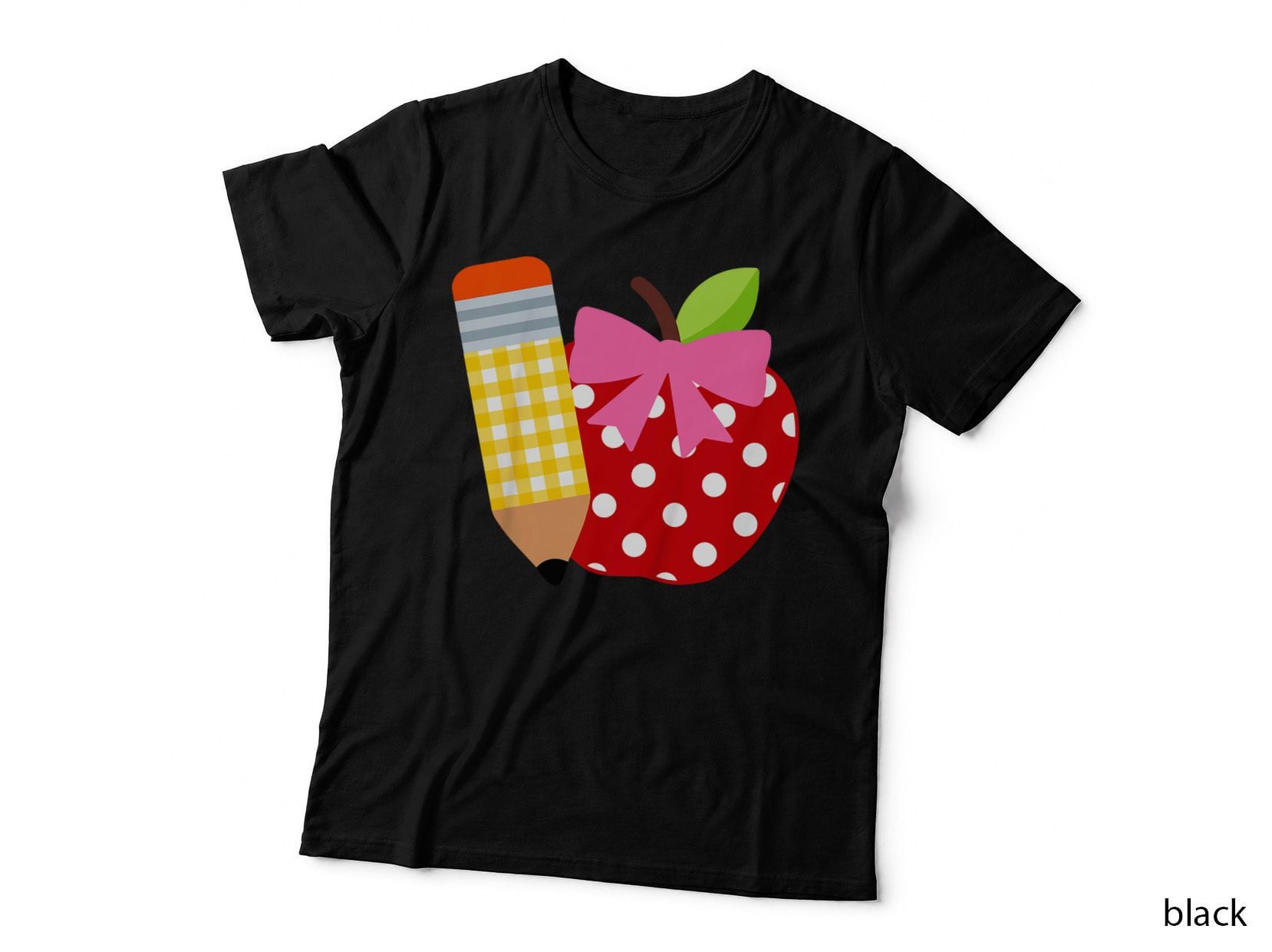 Kids Girls Back to School Apple Toddler First Day of Preschool T-Shirt