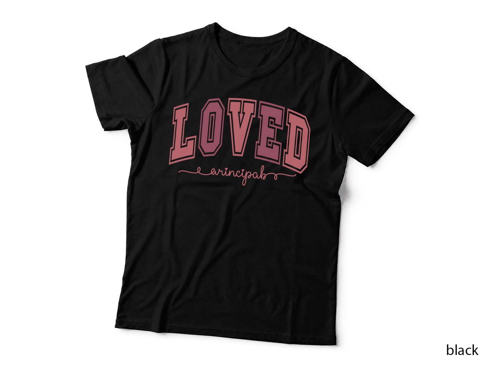 Loved Principal Pink Red Ombre Distressed School Administrator T-Shirt