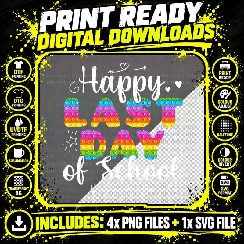 Lunch Lady Life Happy Last Day of School Cute Lunch Lady Png SVG Digital Bundle