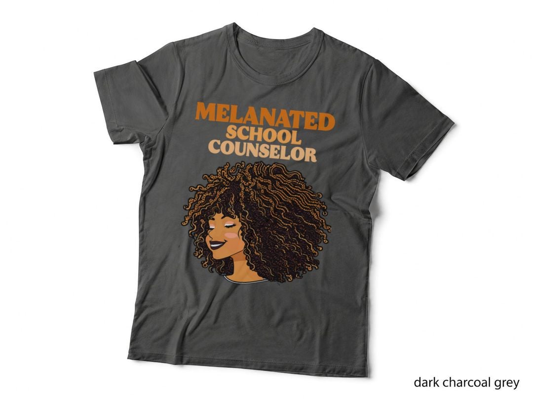 Melanated School Counselor Black Educators History Month T-Shirt
