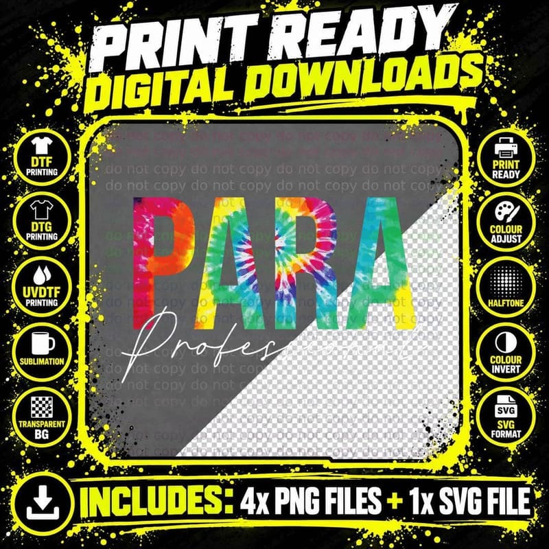 Paraprofessional Life Leopard 100 Day Last Day of School Png SVG Digital Bundle