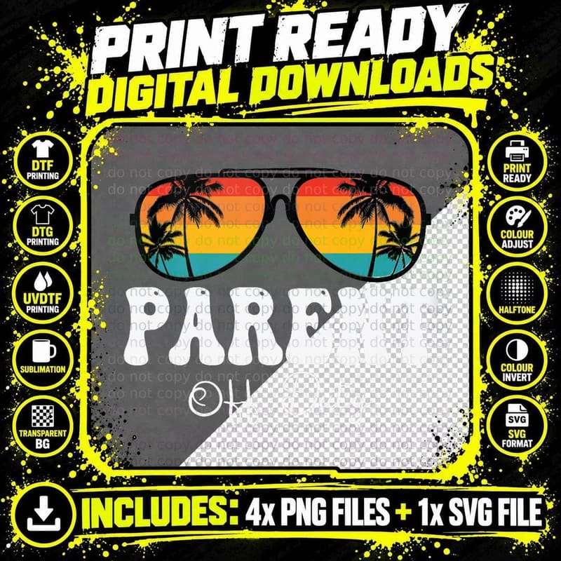 Parent off Duty Sunglasses Women Happy Last Day of Png SVG Digital Bundle