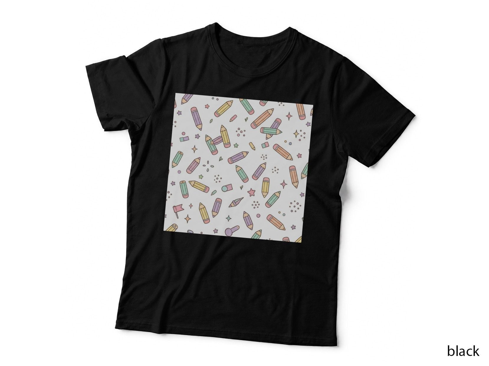 Pastel Pencils Scattered Whimsically Back to School T-Shirt