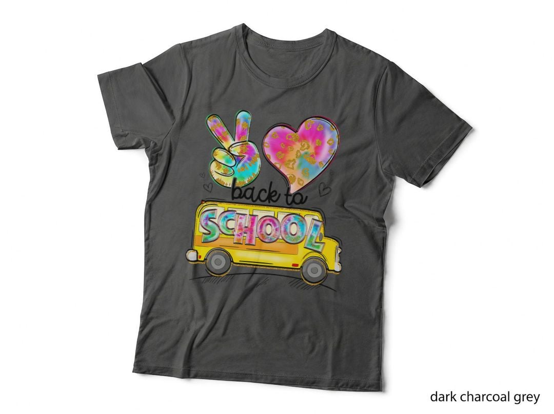 Peace Love Back to School Bus Driver First Day of School T-Shirt