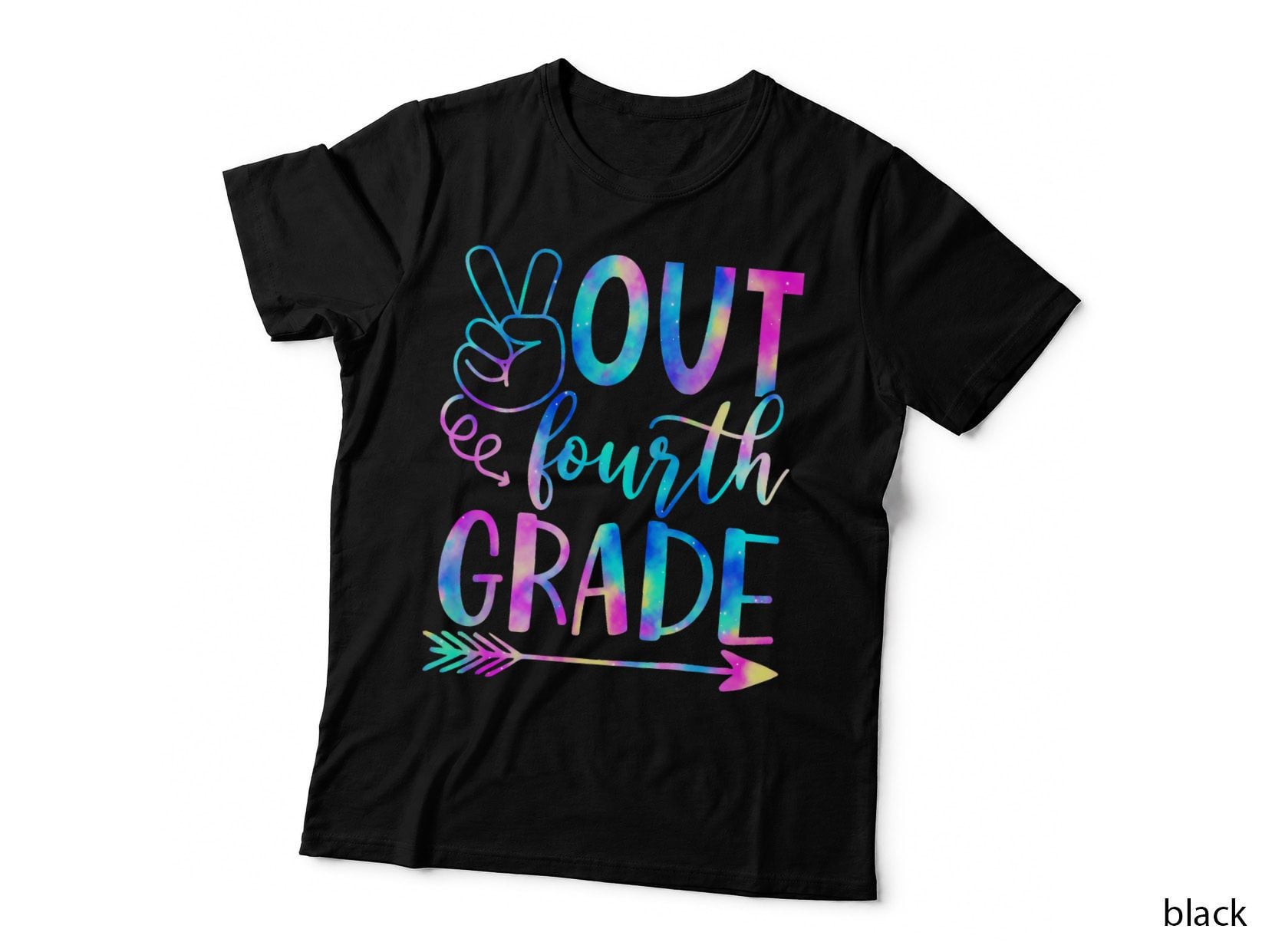 Peace Out Fourth Grade Graduate Tie Dye Last Day of School T-Shirt