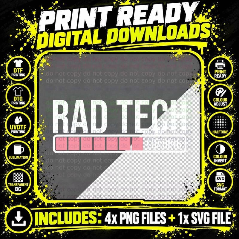 Rad Tech Loading - Future Radiology Student Graduation Png SVG Digital Bundle