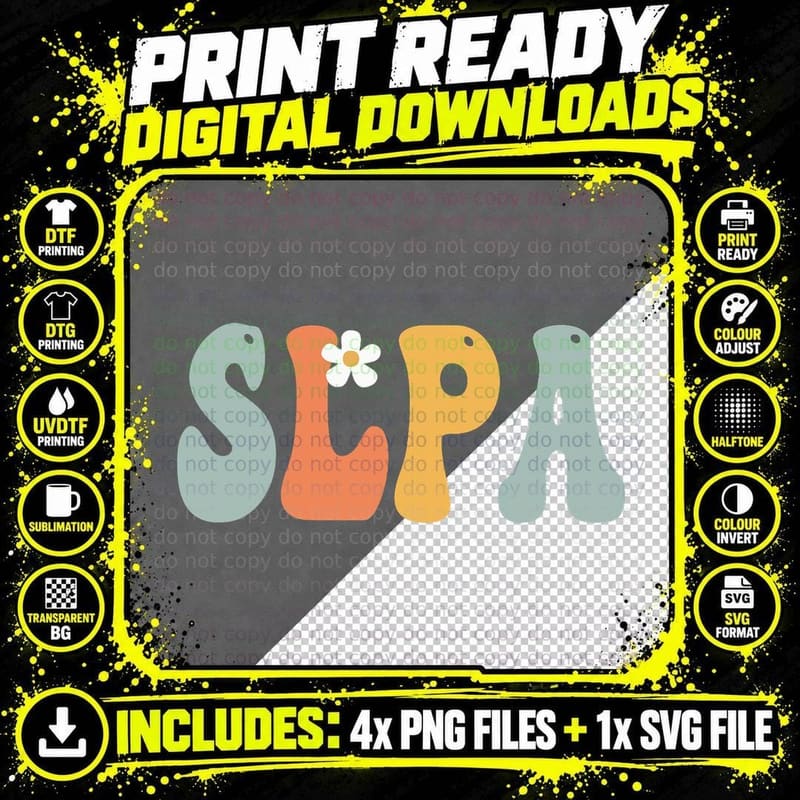 SLPA Retro Groovy Vintage Women Happy First Day of Png SVG Digital Bundle