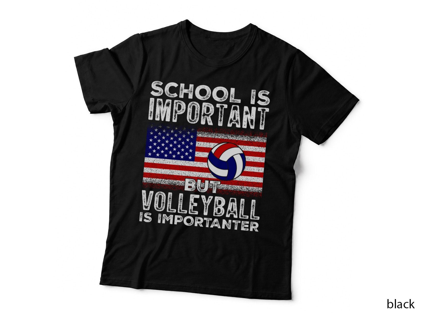 School Is Important but Volleyball Is Importanter Volleyball T-Shirt