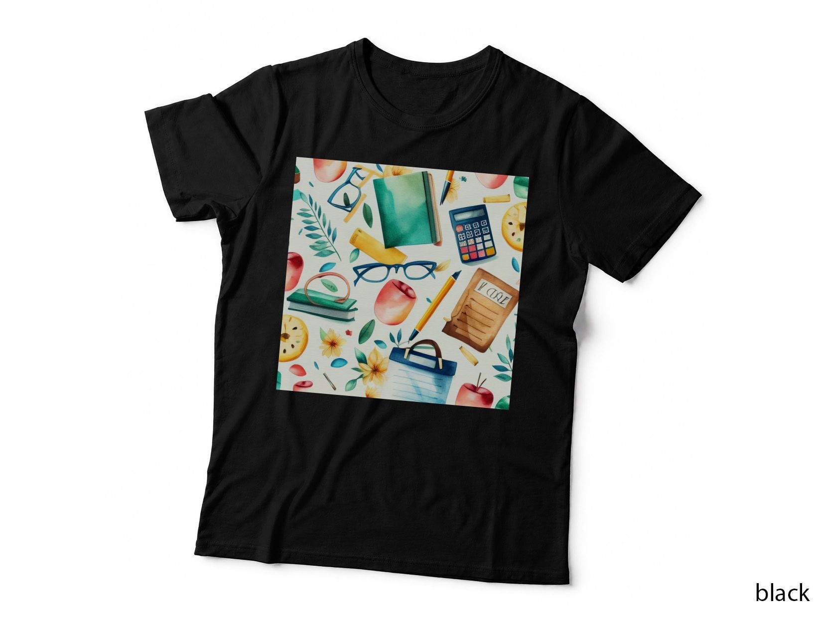 School Supplies & Nature Back to School T-Shirt, Back to School Graphic Tee