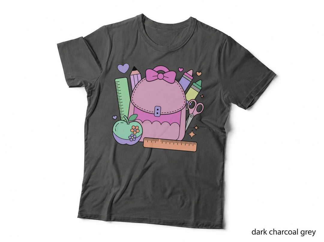School Supplies Backpack Scene Back to School T-Shirt