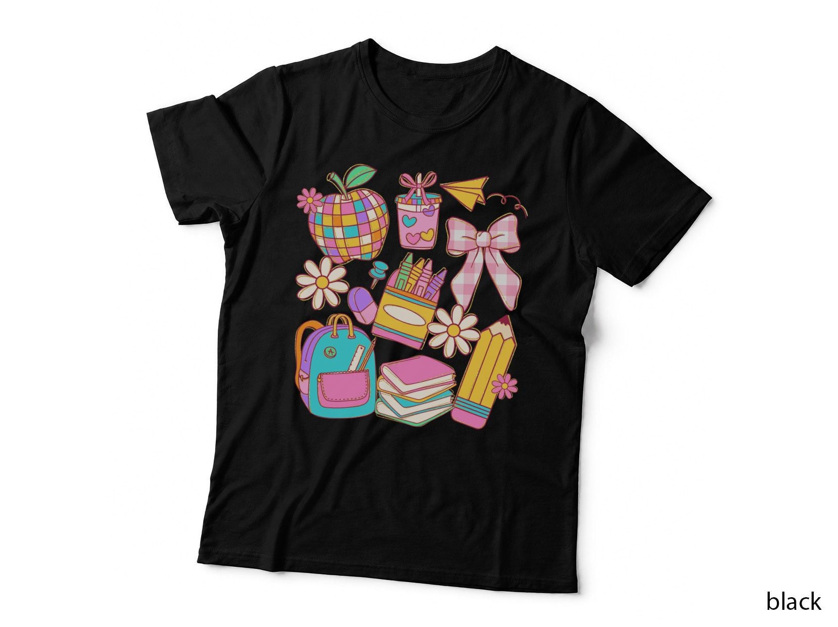 School Supplies Flowers Backpacks Back to School T-Shirt