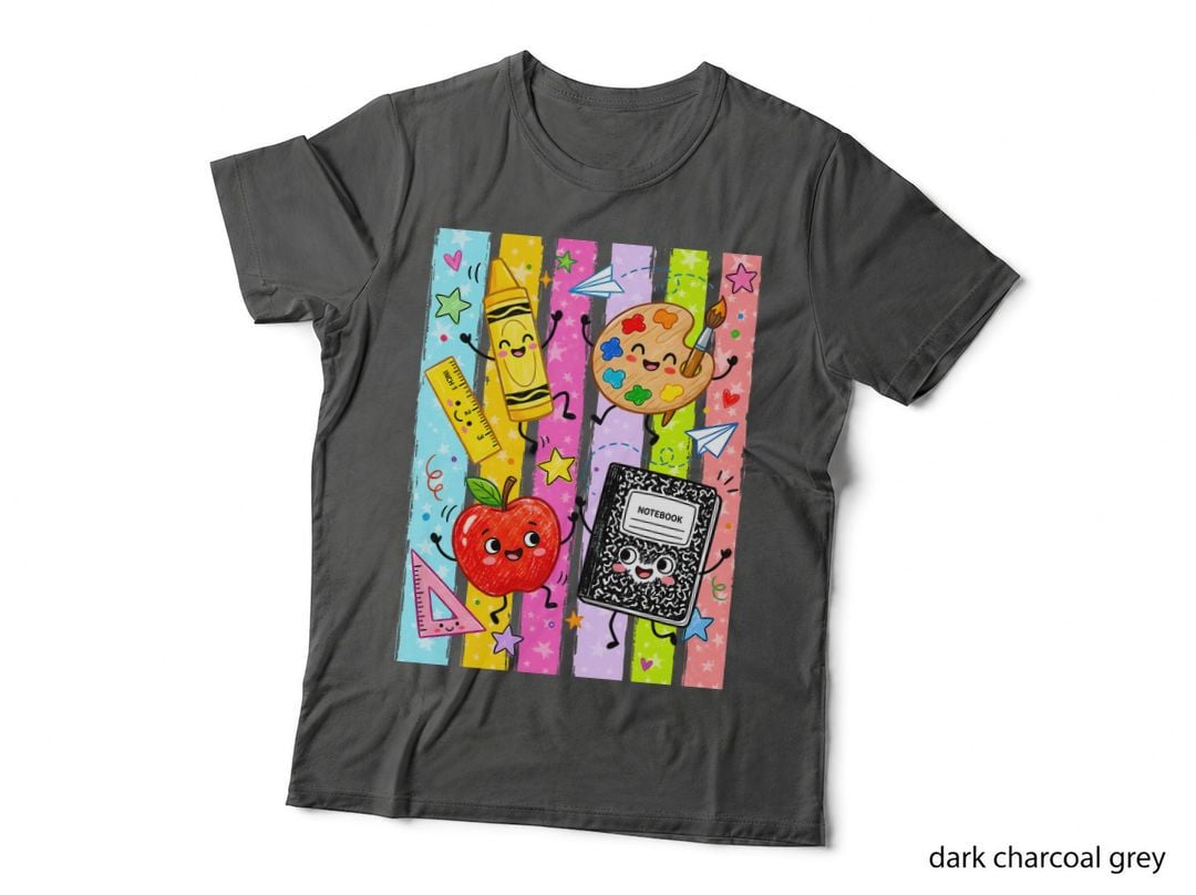 School Supplies Friends Back to School T-Shirt, Back to School Graphic Tee