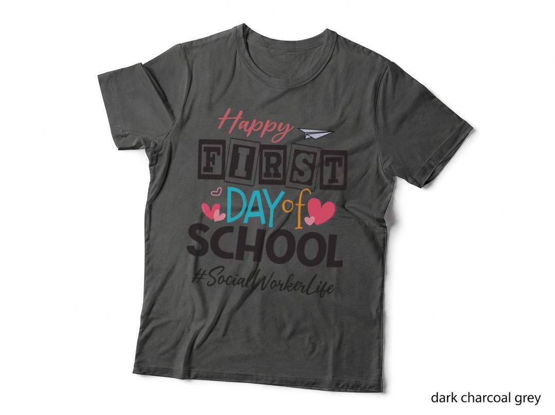 Social Worker Happy First Day of School Women Back to School T-Shirt