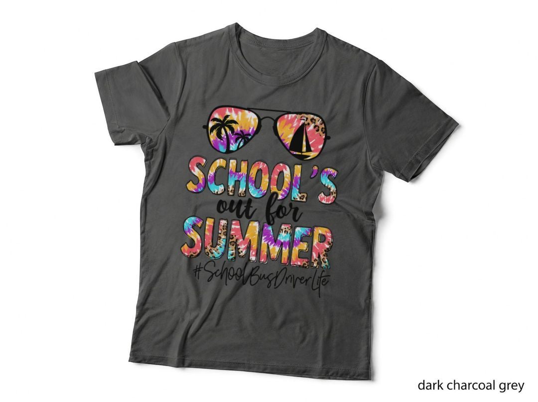 Summer School Bus Driver Day Out for Summer Tie Dye Women T-Shirt