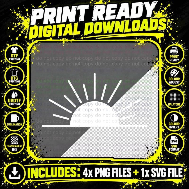 Sun Rising Over Horizon Back to School T-Shirt Png SVG Digital Bundle