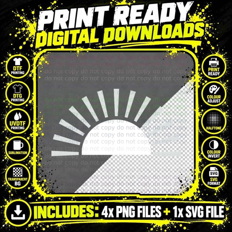 Sunburst Design Back to School T-Shirt Png SVG Digital Bundle
