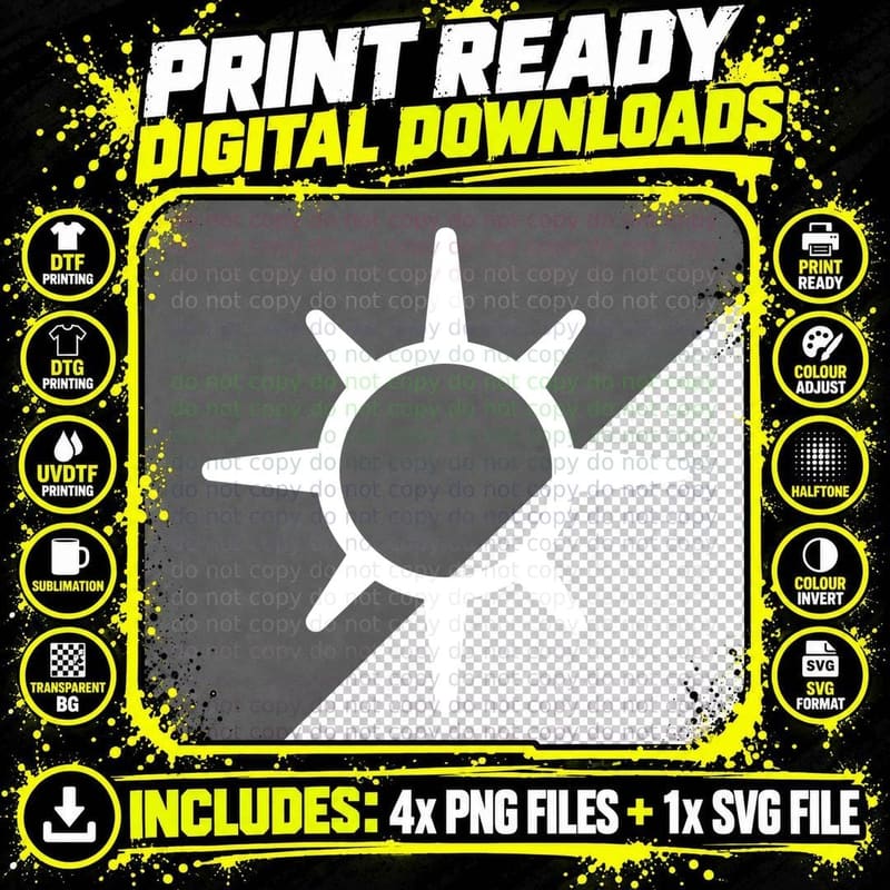Sunburst on Gray Background Back to School T-Shirt Png SVG Digital Bundle