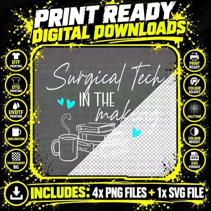 Surgical Tech in the Making Future Surgical Tech Student Png SVG Digital Bundle