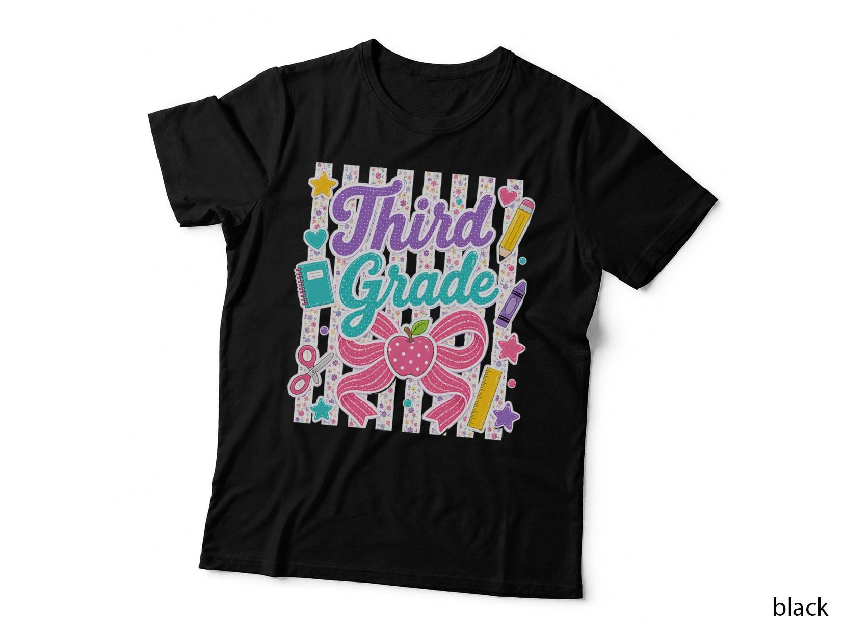 Third Grade Back to School T-Shirt, Third Grade School Supplies Graphic Tee