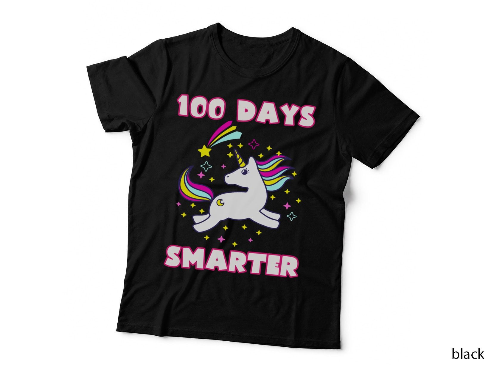 Unicorn 100 Days School T-Shirt, Magical Fantasy, Kids Apparel