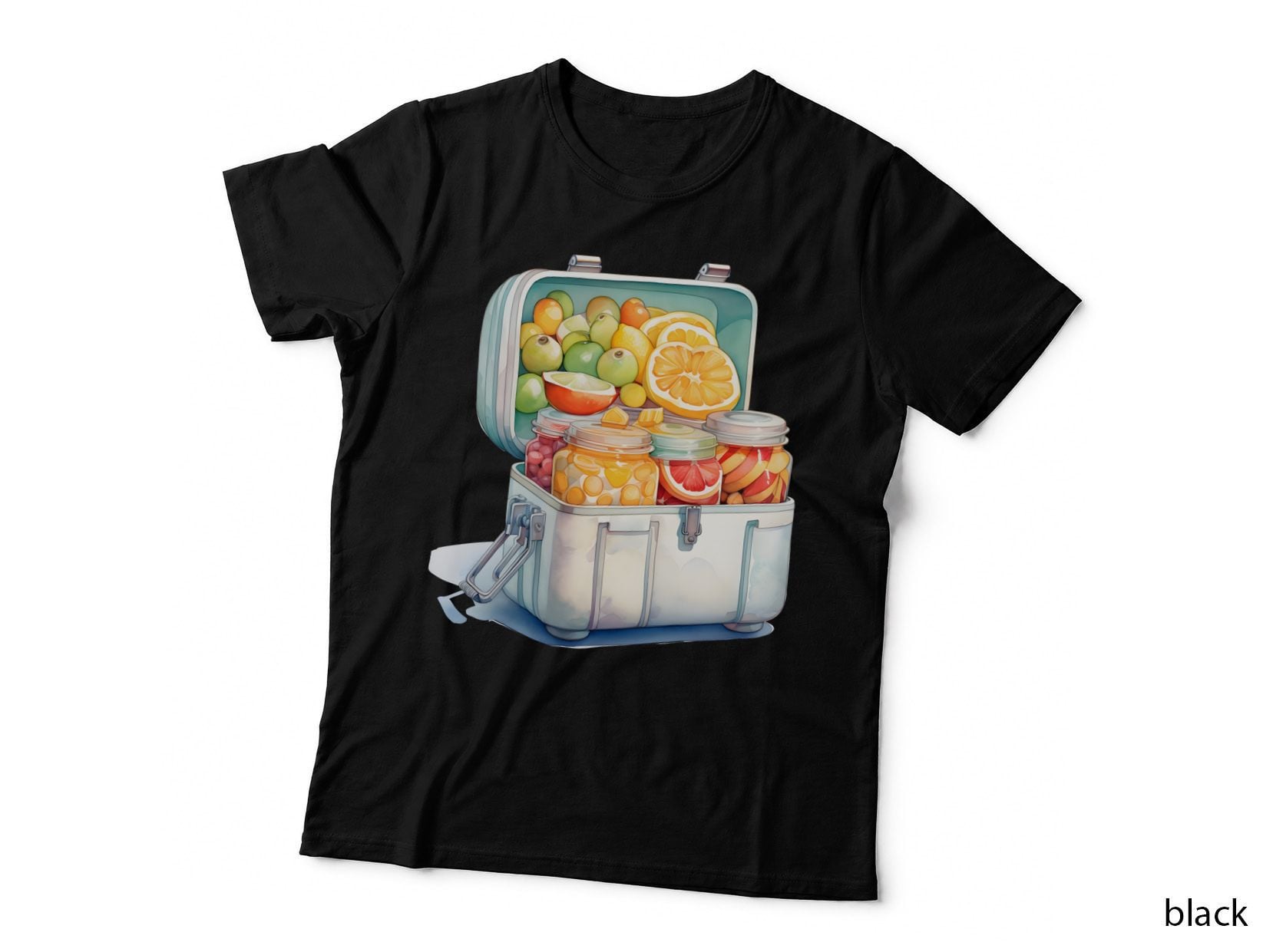 Vintage Suitcase Filled with Fruits and Preserves Back to School T-Shirt