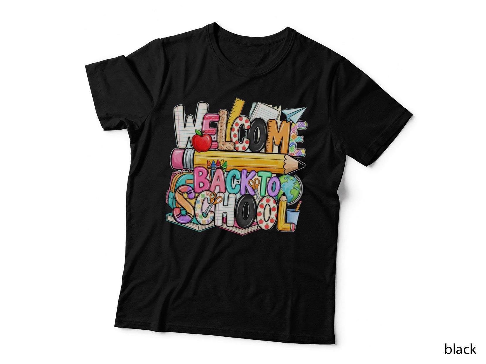 Welcome Back to School Back to School T-Shirt, Back-To-School Supplies Collage