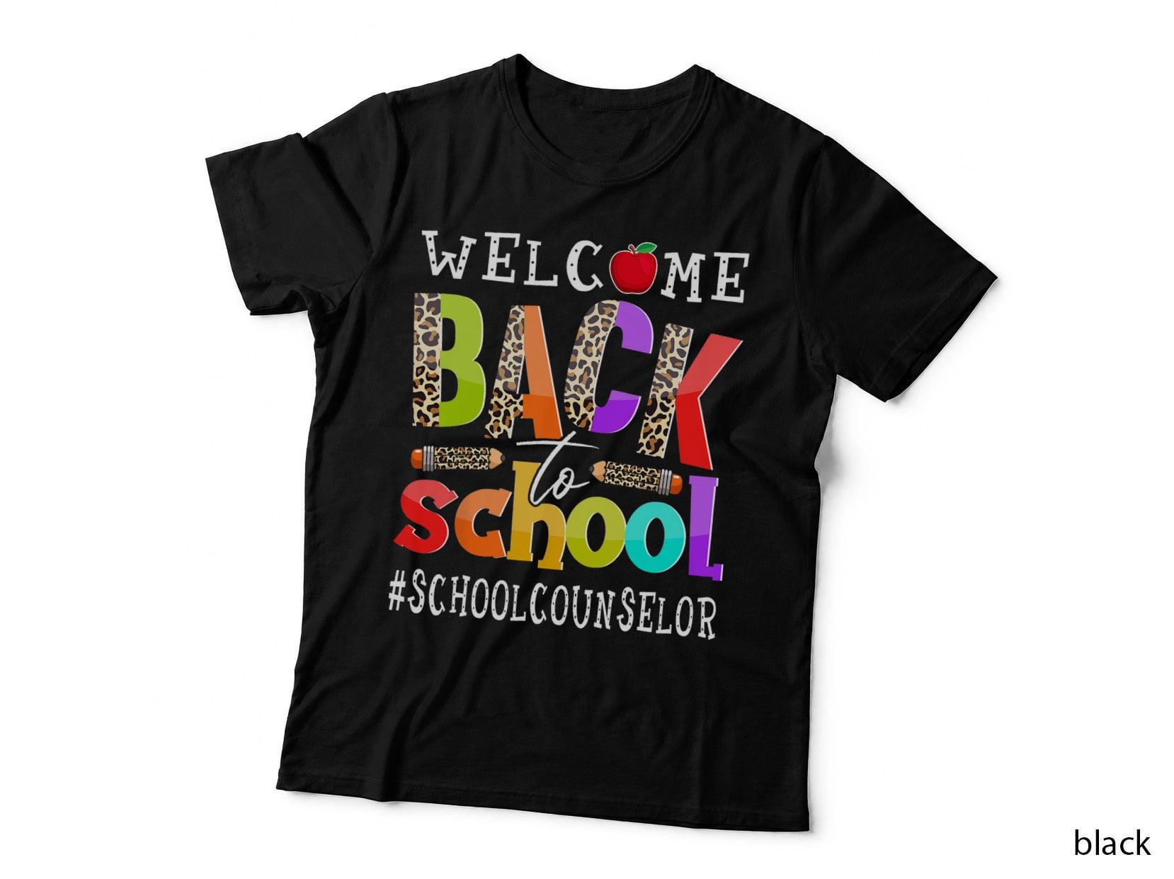 Welcome Back to School Counselor First Day of School Leopard T-Shirt