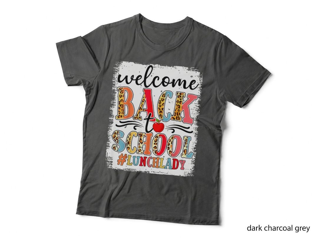 Welcome Back to School Lunch Lady Leopard 1st Day of School T-Shirt