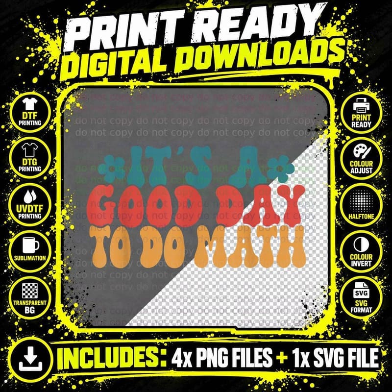 Back to School Its a Good Day to Do Math Teachers Women Png SVG Digital Bundle