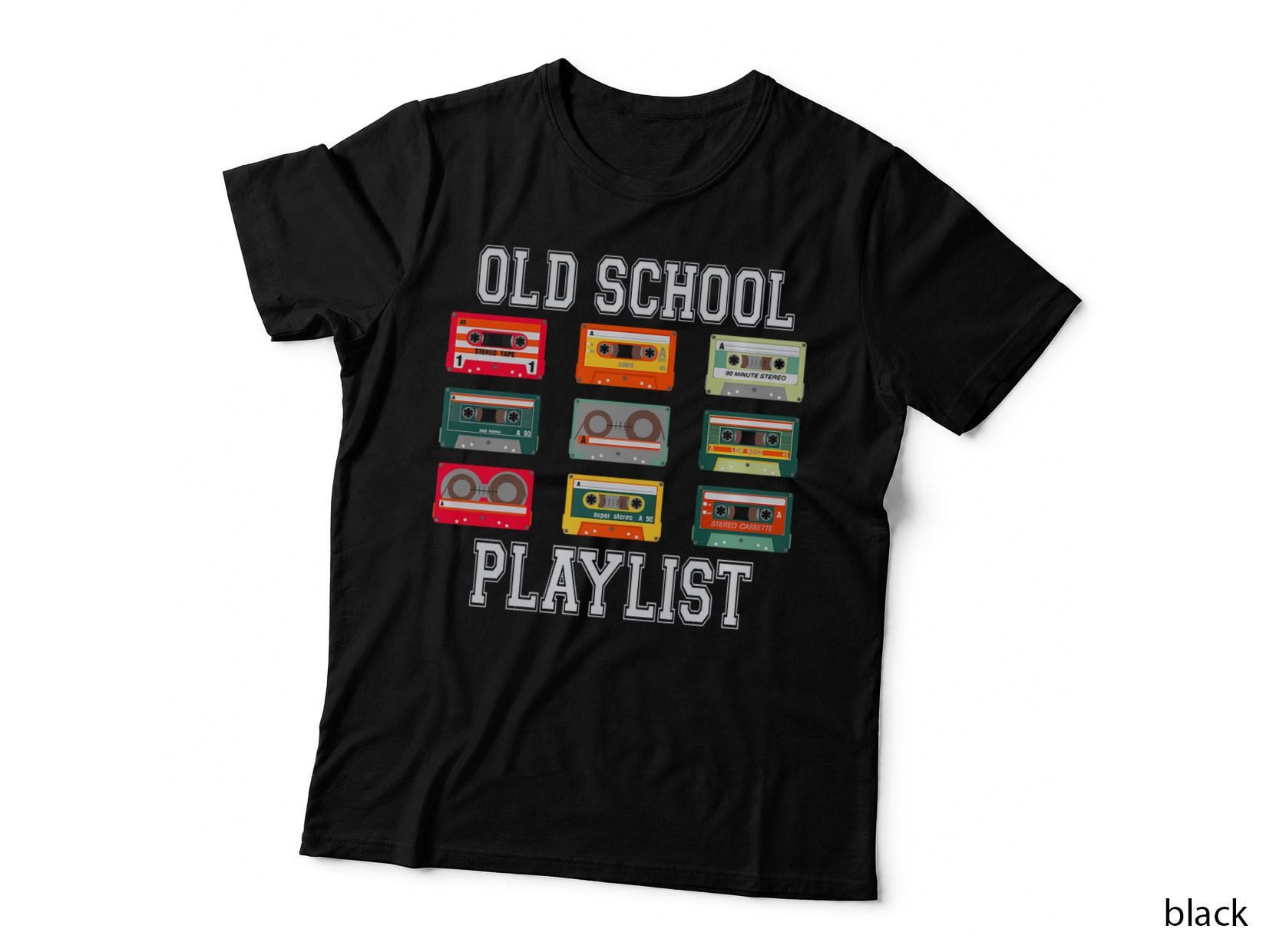 Cassette Tapes Mixtapes 1980s Radio Music Graphic Old School T-Shirt