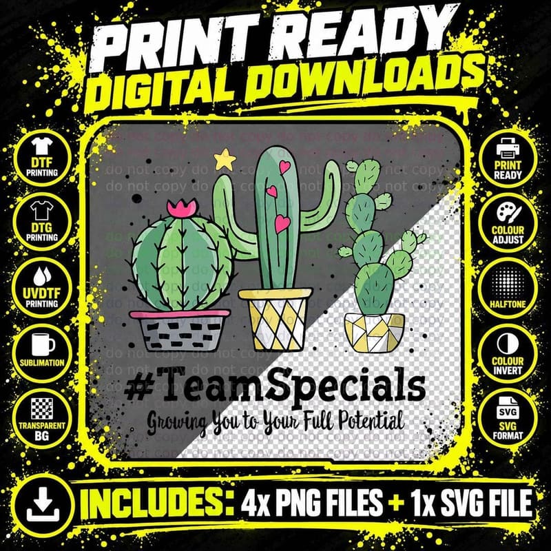 Cute Team Specials Squad Appreciation Week Back to Png SVG Digital Bundle