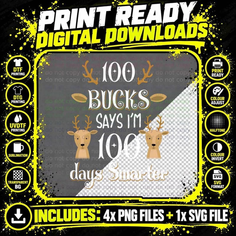 Days Smarter Shirt, Bold Print, Student Shirt Png SVG Digital Bundle