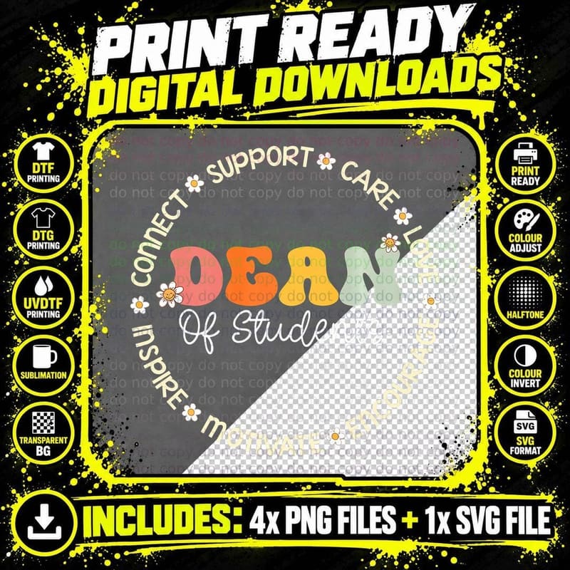 Dean of Students Appreciation Week Back to School T-Shirt Png SVG Digital Bundle