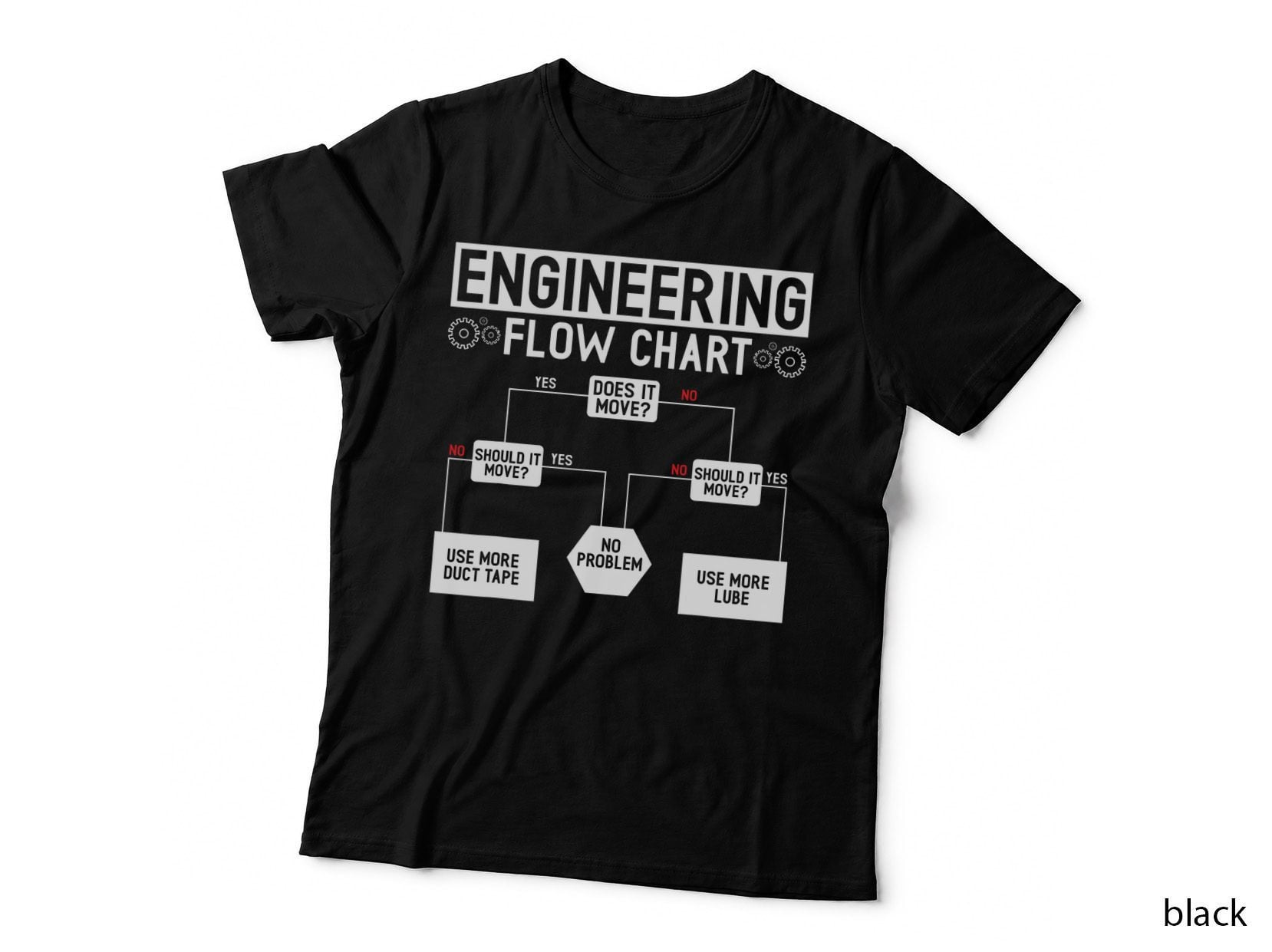 Engineering Flow Chart Operating Technician Engineer Student T-Shirt
