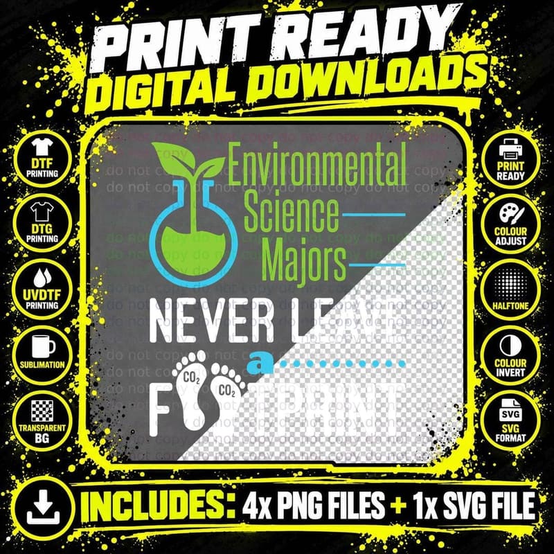 Environmental Science Majors T-Shirt, Eco-Friendly Style Png SVG Digital Bundle