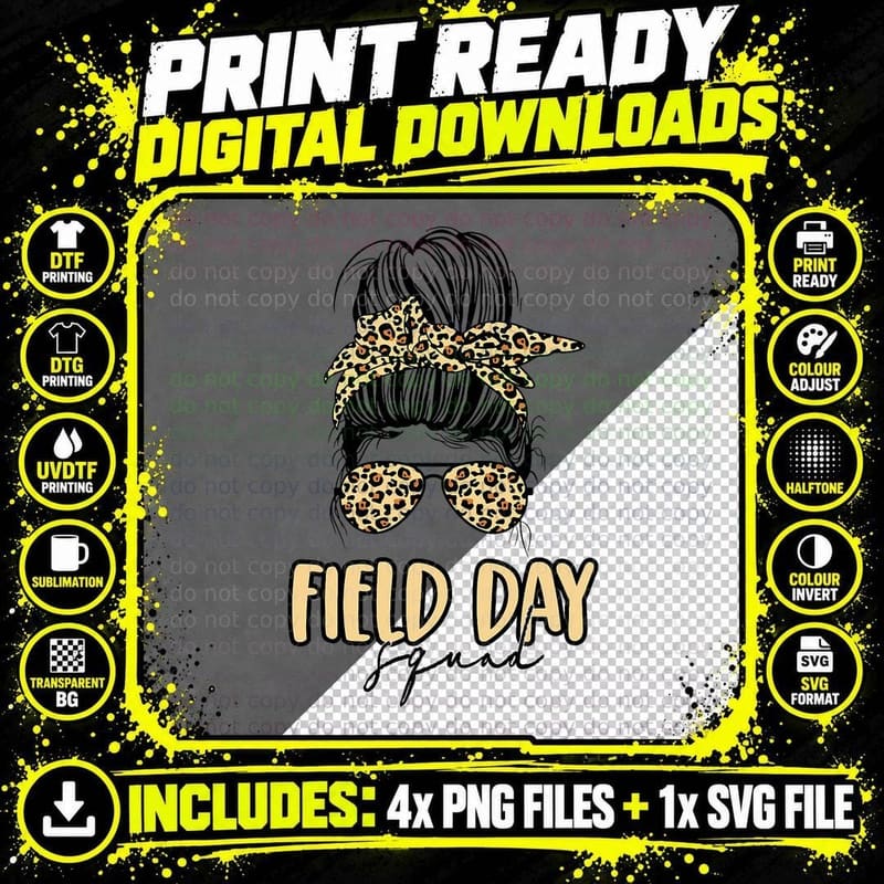 Field Day Shirt Teachers, End School Field Day Squad Png SVG Digital Bundle