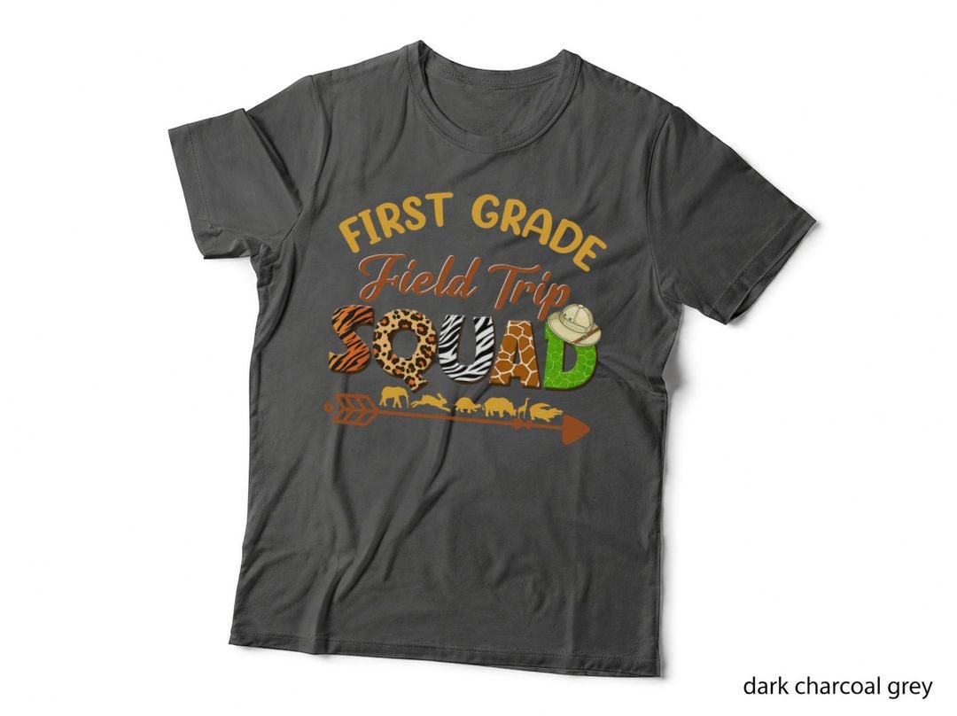First Grade Students School Zoo Field Trip Squad Matching T-Shirt