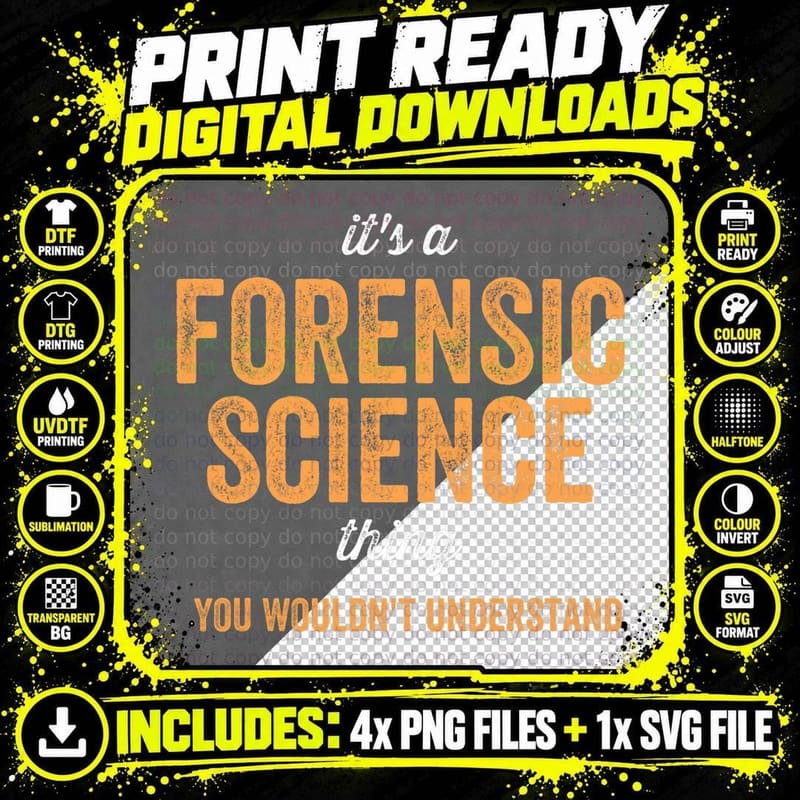 Forensic Science Student Psychology Pathology Png SVG Digital Bundle