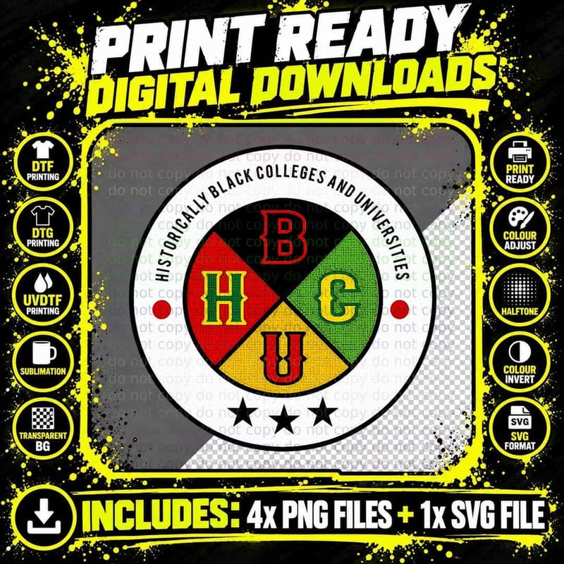 HBCU African American Grad Alumni Student T-Shirt Png SVG Digital Bundle