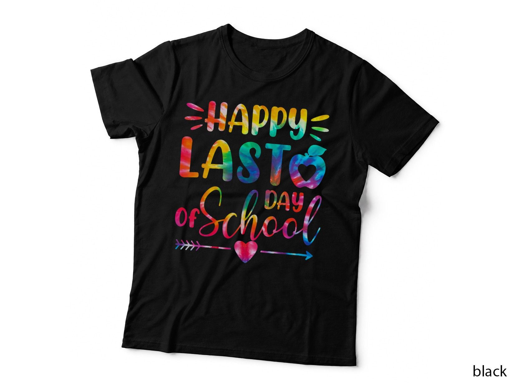 Happy Last Day of School Tie Dye Students and Teachers T-Shirt