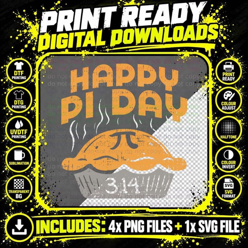 Happy Pi Day Shirt Pie 3.14 Math Lover Geek Student Png SVG Digital Bundle