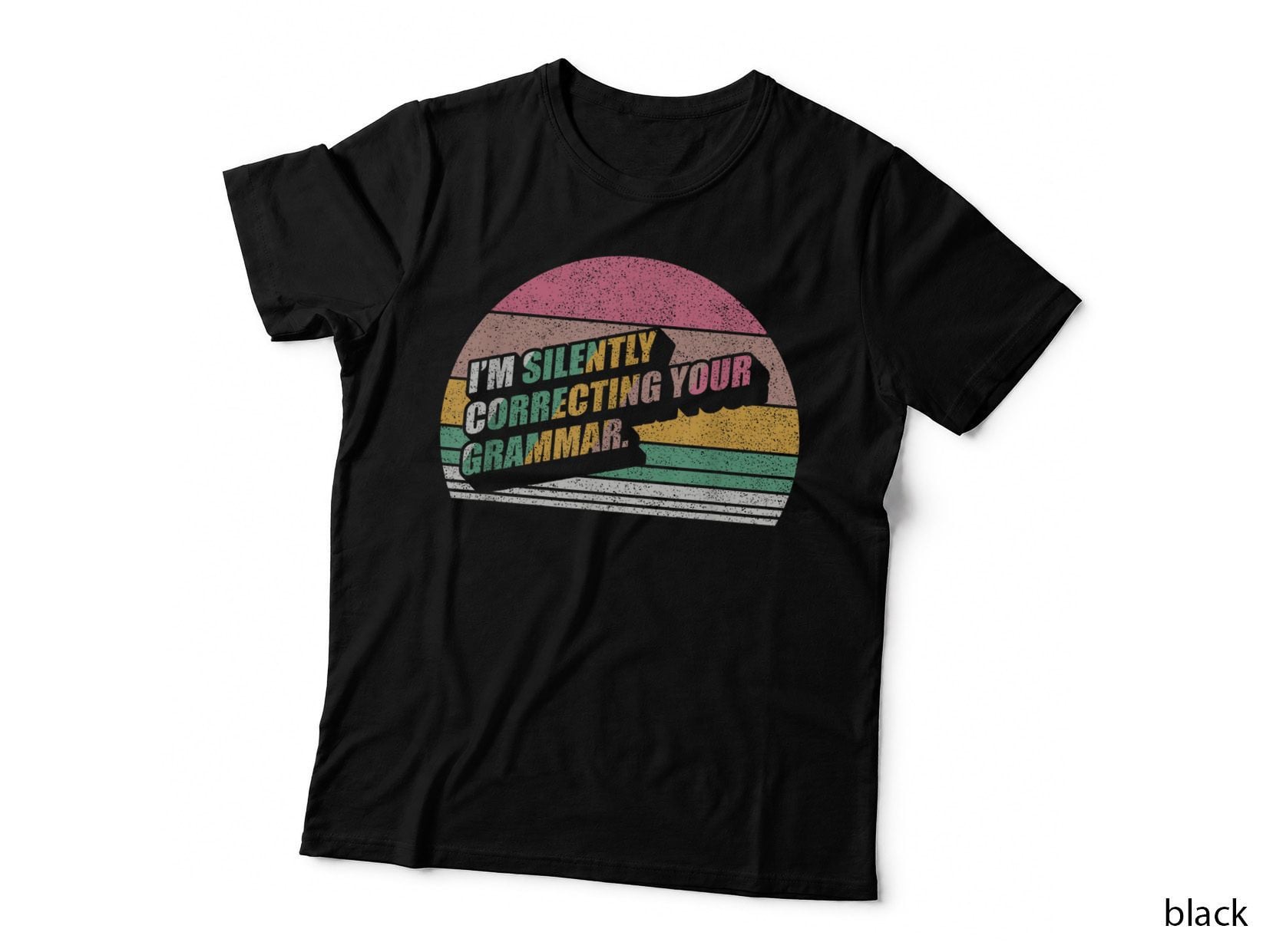 High School Gift Retro I'm Silently Correcting Your Grammar T-Shirt