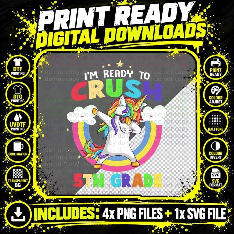I Am Ready to Crush Th Grade Shirt, Creative, Milestone Png SVG Digital Bundle