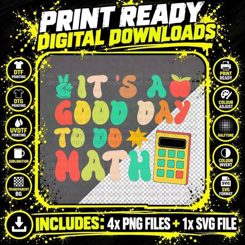 Its Good Day to Do Math Senior Last Day of School Png SVG Digital Bundle
