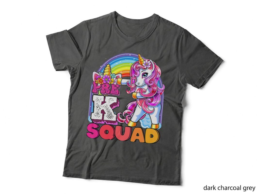 Kids Pre K Squad Flossing Unicorn Back to School Girls T-Shirt