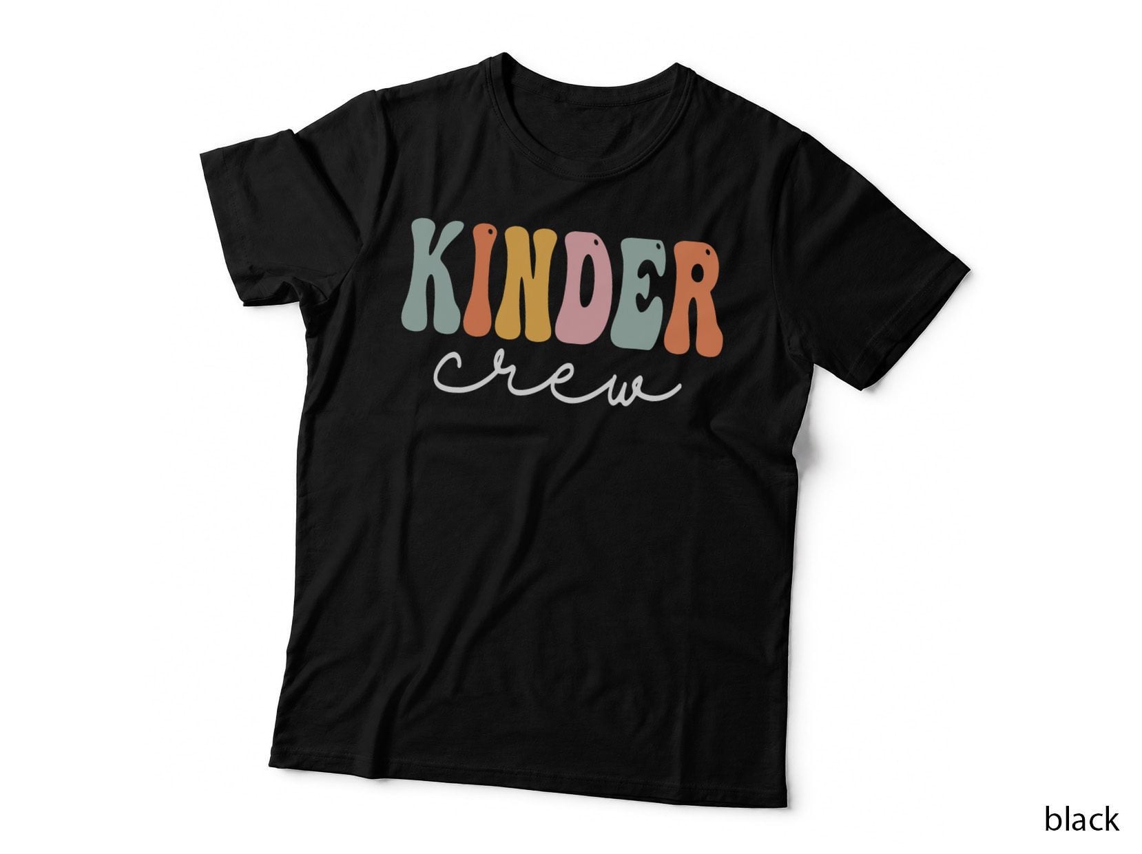 Kinder Crew Retro Groovy Vintage Happy First Day of School T-Shirt